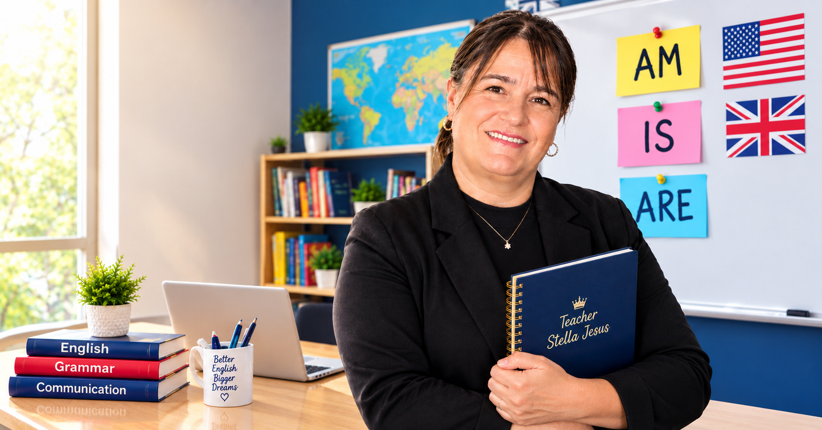 Aprenda de vez a diferença entre Is, Am e Are. Guia completo do Verbo To Be com exemplos práticos e exercícios para nunca mais errar. Teacher Stella Jesus